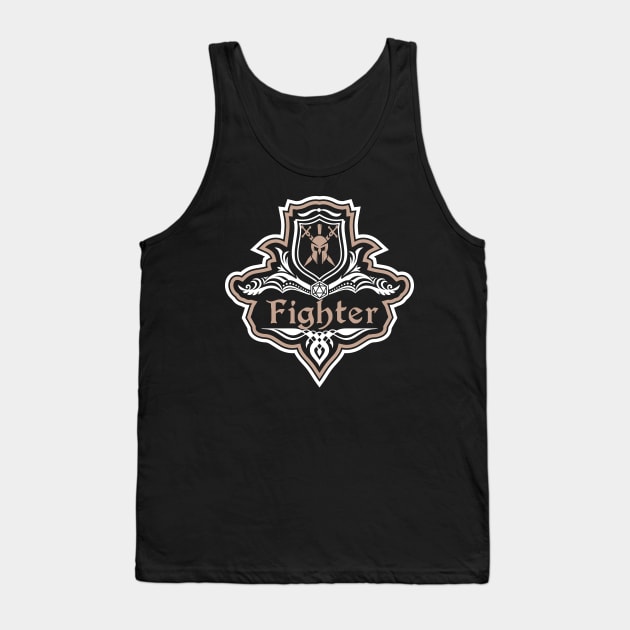 D&D Fighter Class Crest Tank Top by Sunburst